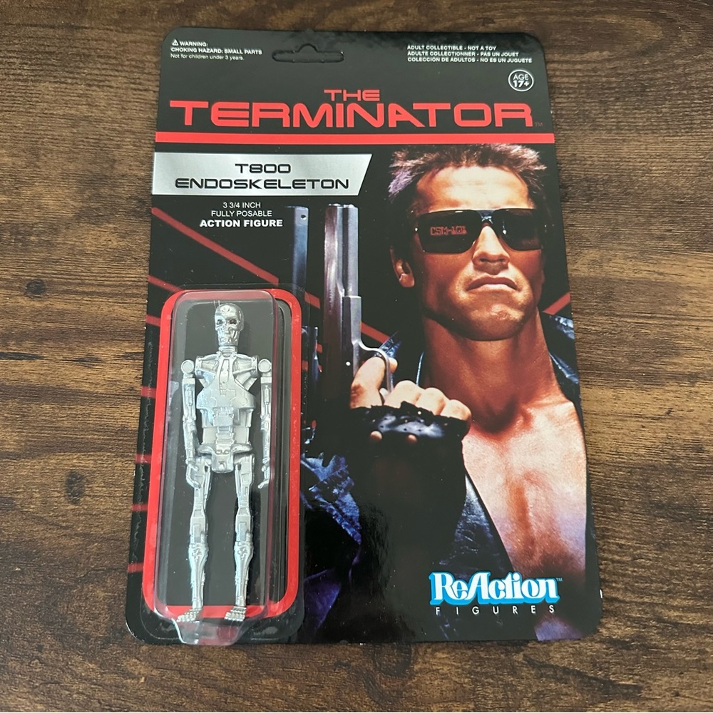 The Terminator T800 Endoskeleton SILVER 3.75" ReAction Figure